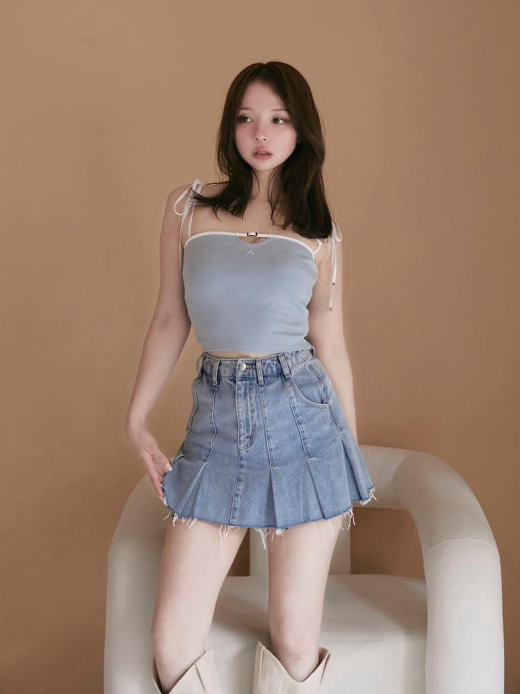 Amy denim mini skirt