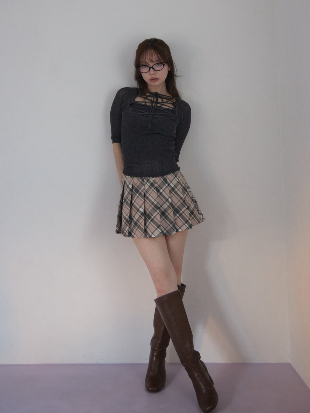 ANDMARY】Karlie check set up