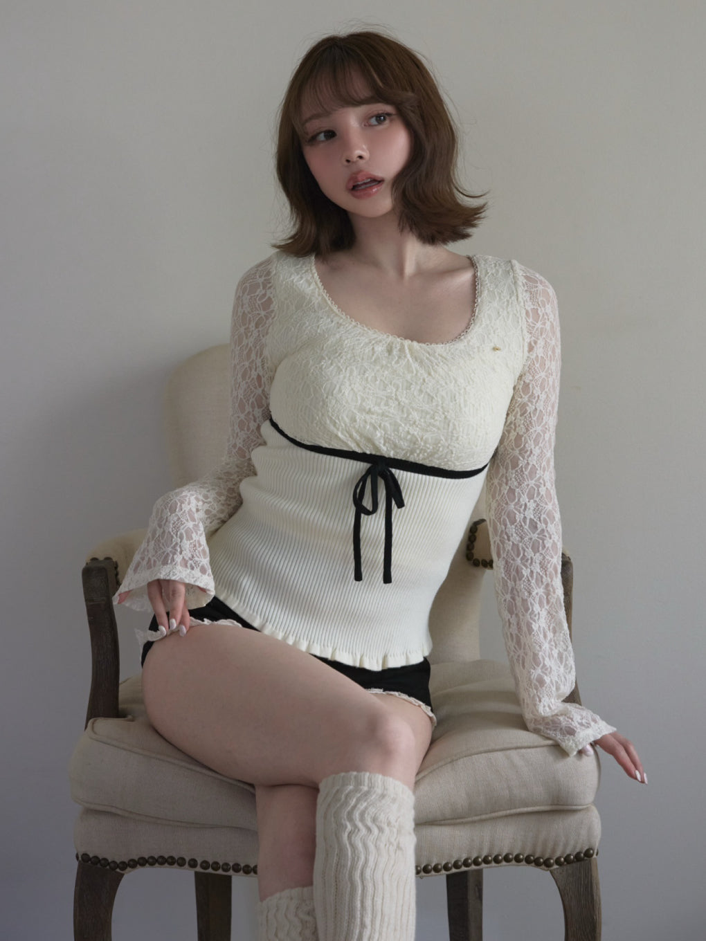 Colette lace knit tops