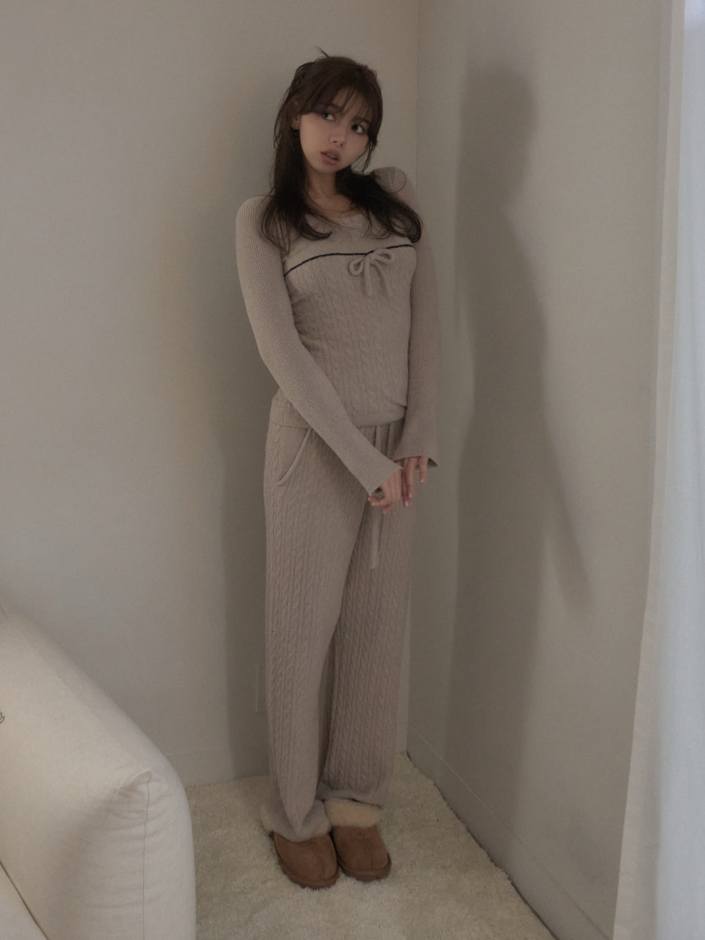 Sugar knit cable pants