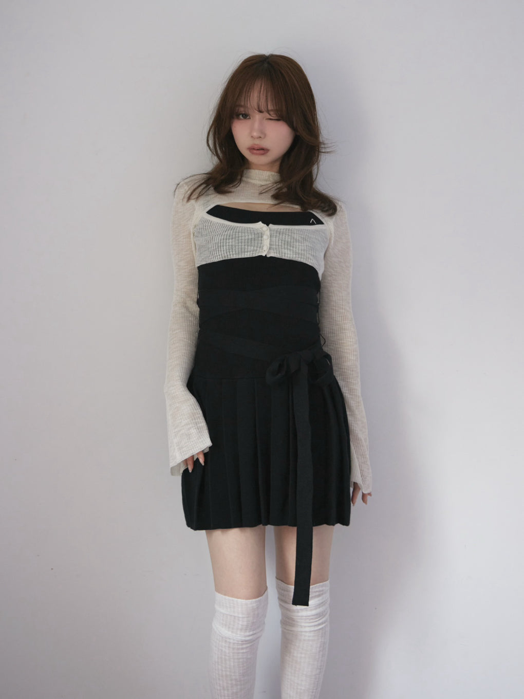 ANDMARY】Mimi ribbon mini dress