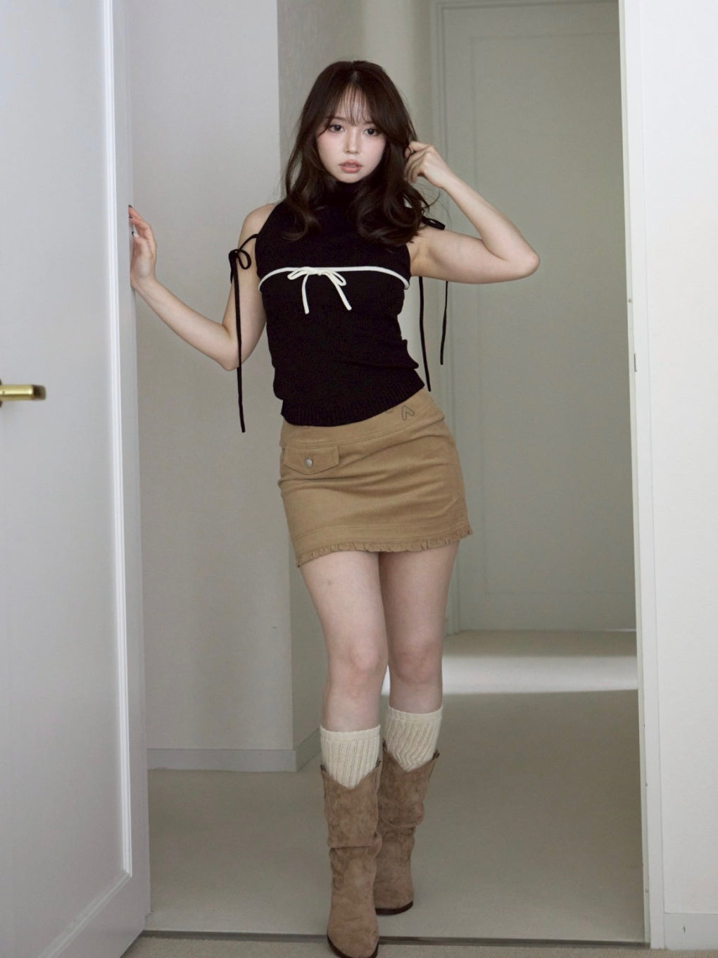 ANDMARY】Adele ribbon tank