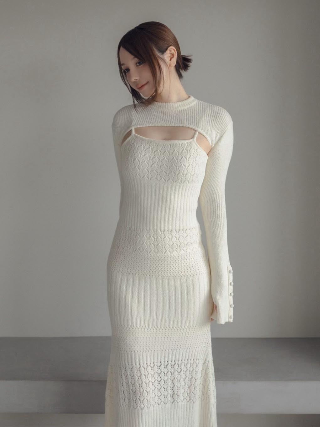 Layered crochet dress