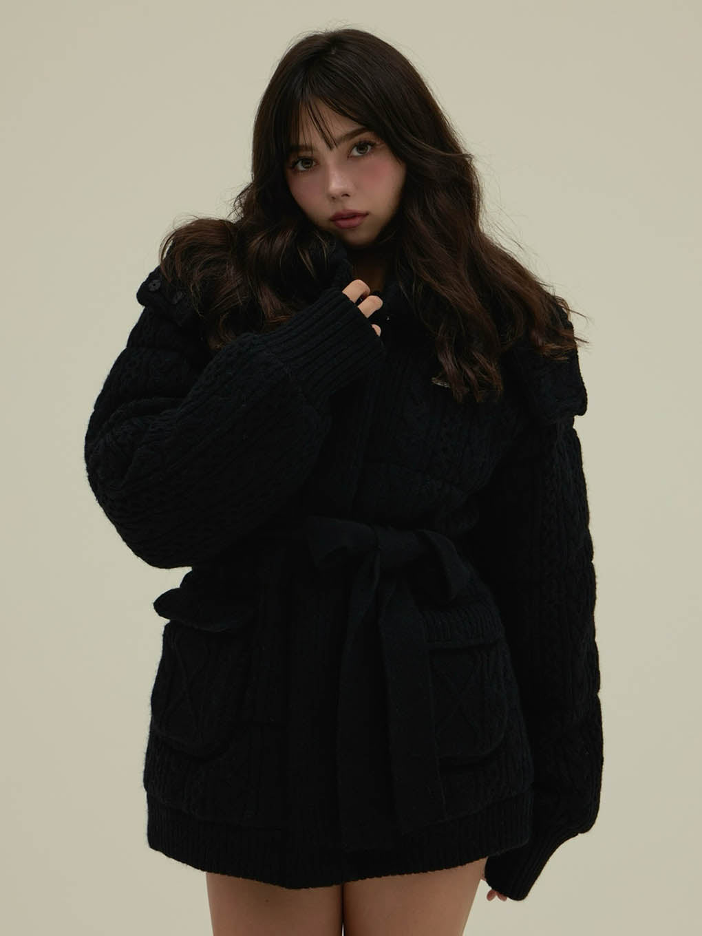 Mary quilting knit shape jacket