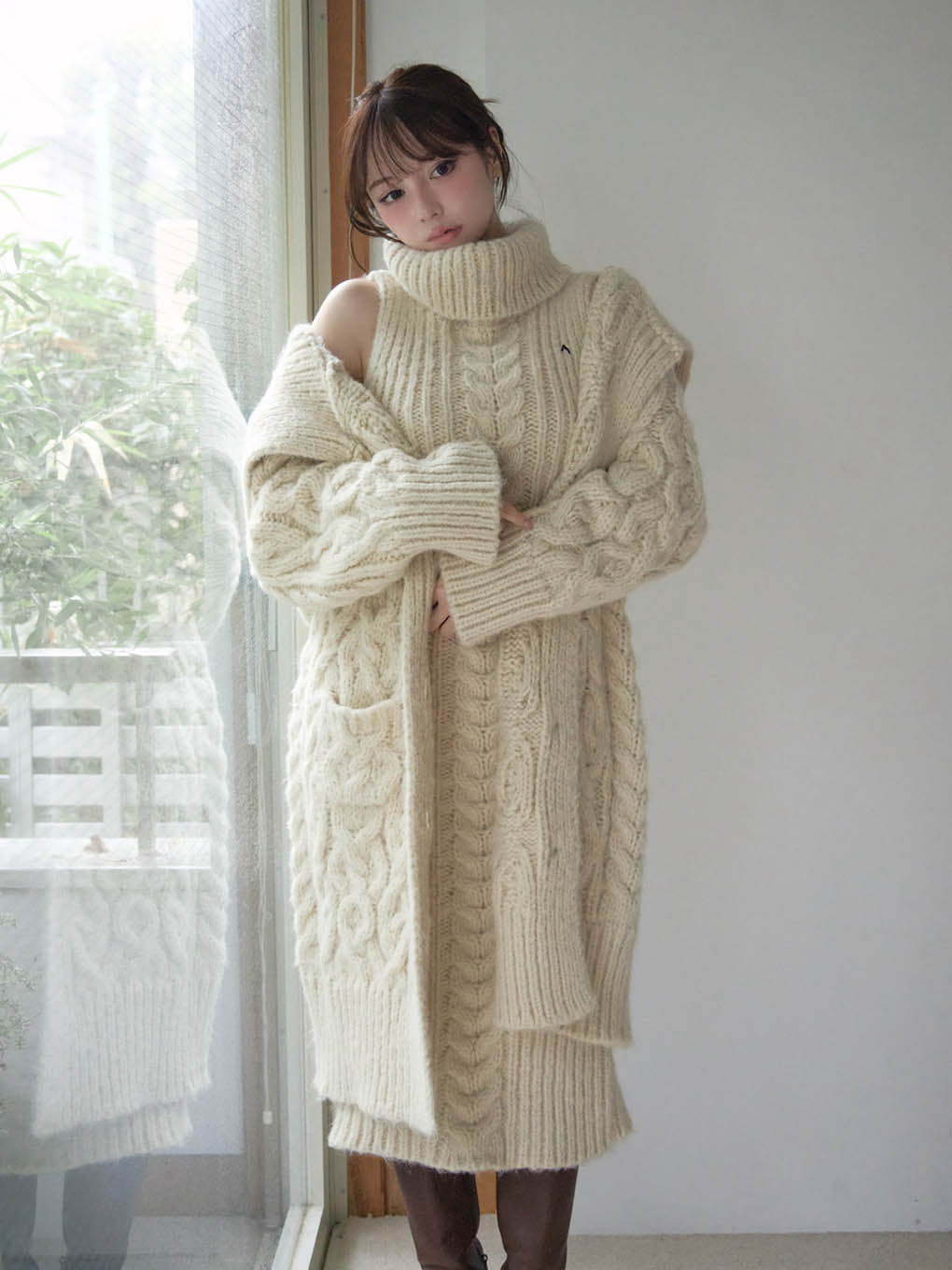 Jose knit cardigan set dress