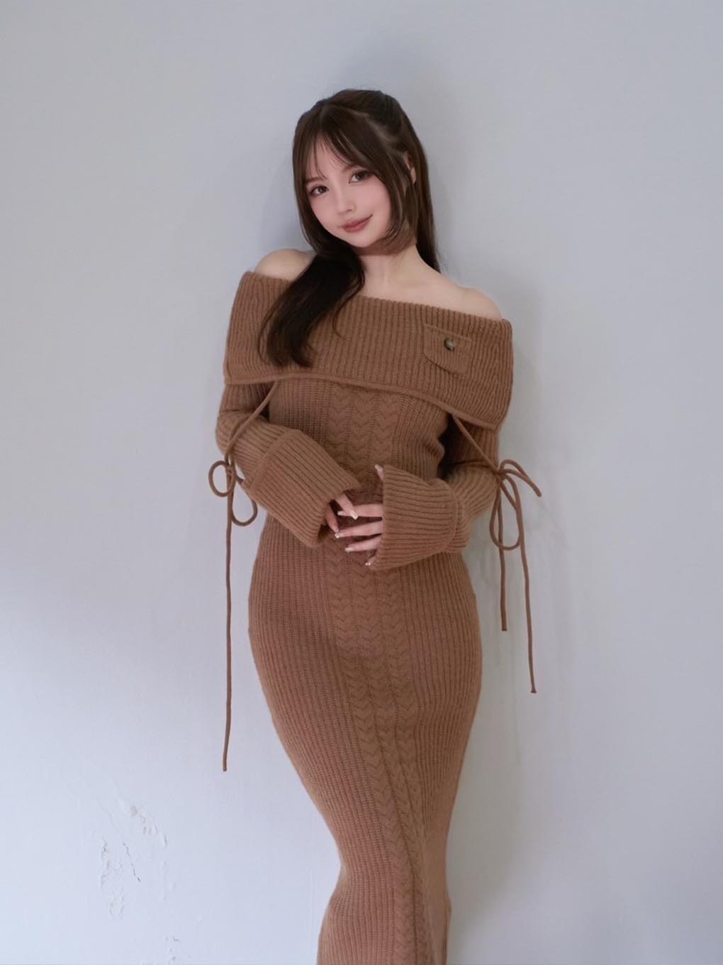 andmary アンドマリー May cable knit dressニット/セーター