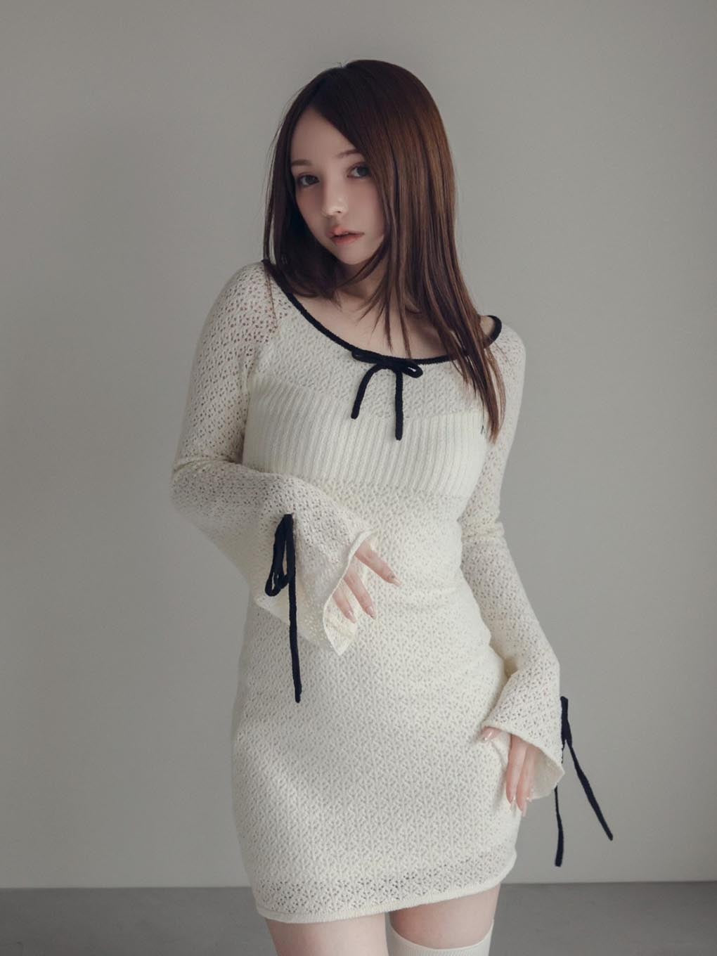 Lily crochet mini dress