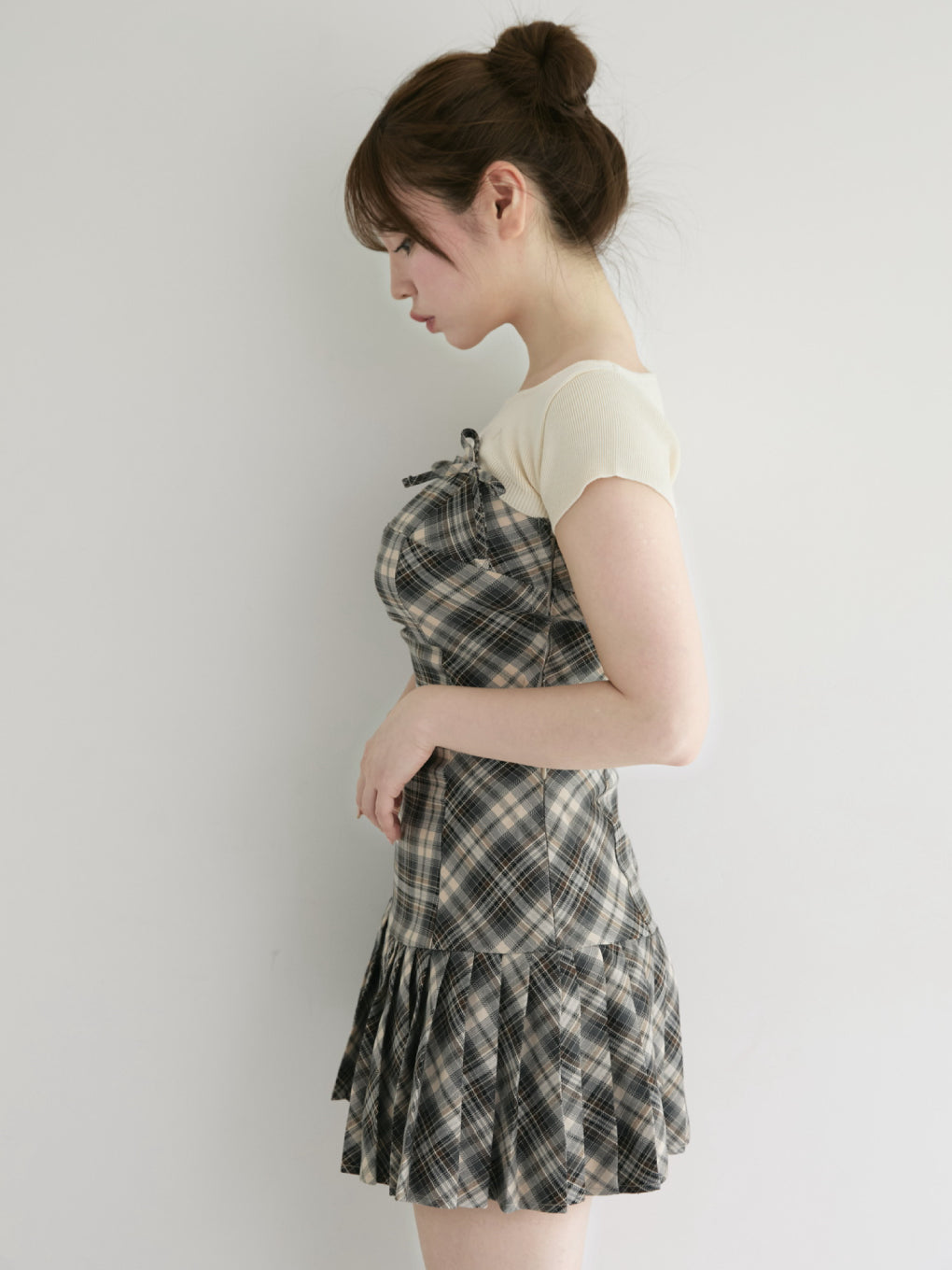 ANDMARY】Karen check mini dress
