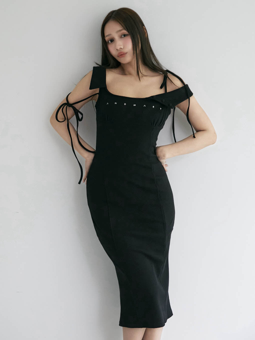 【絶品】 ANDMARY】Emily off dress shoulder ワンピース