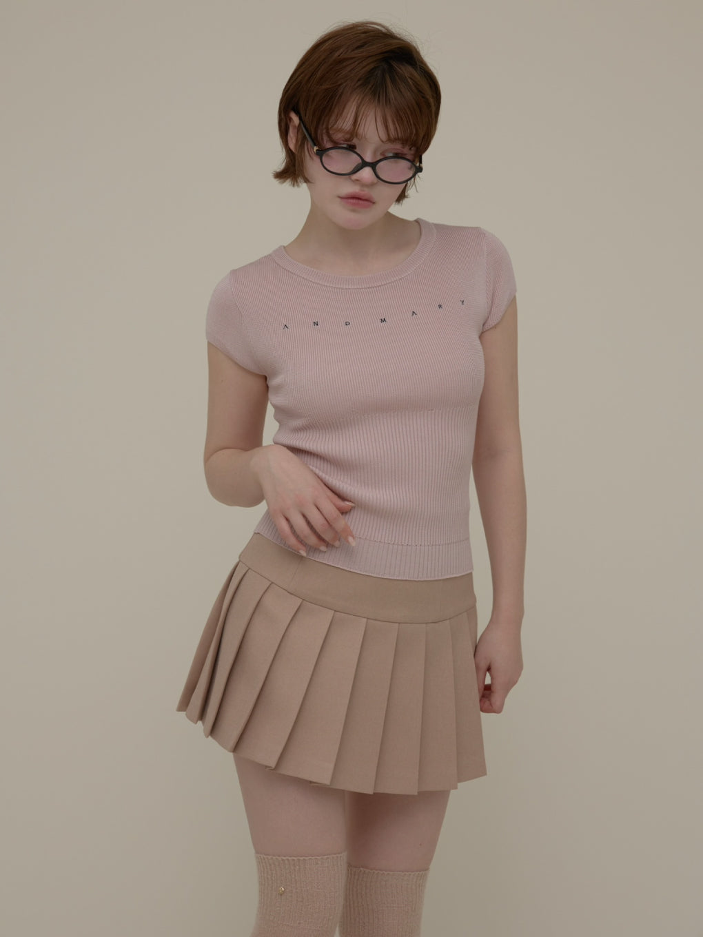 ANDMARY】Mary logo silk tops