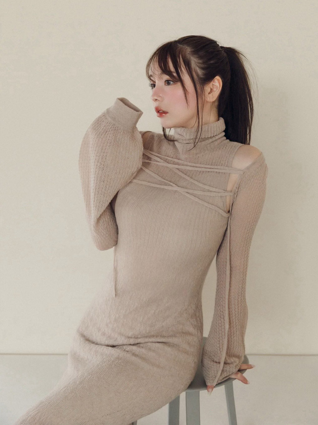 Sophie seethrough knit dress