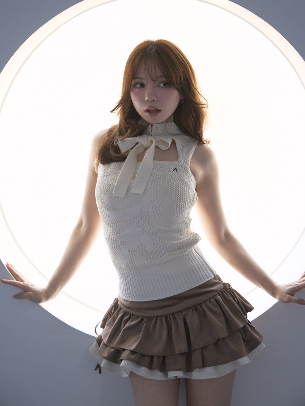 andmary Avrill ribbon tops アイボリー ANDMARY】Avrill ribbon tops