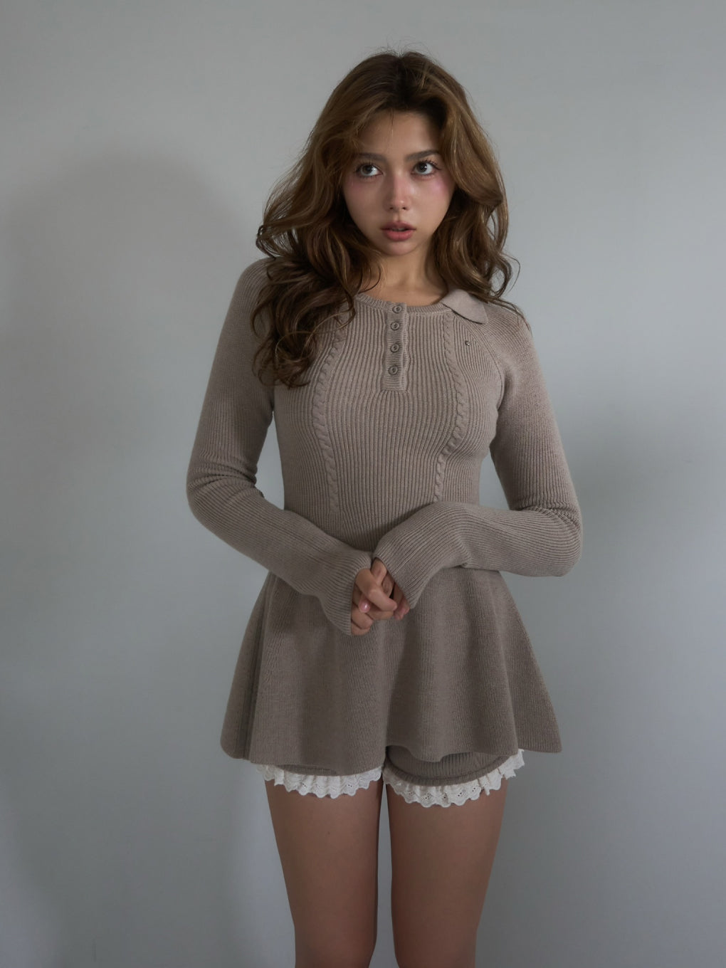 Milly peplum knit set up