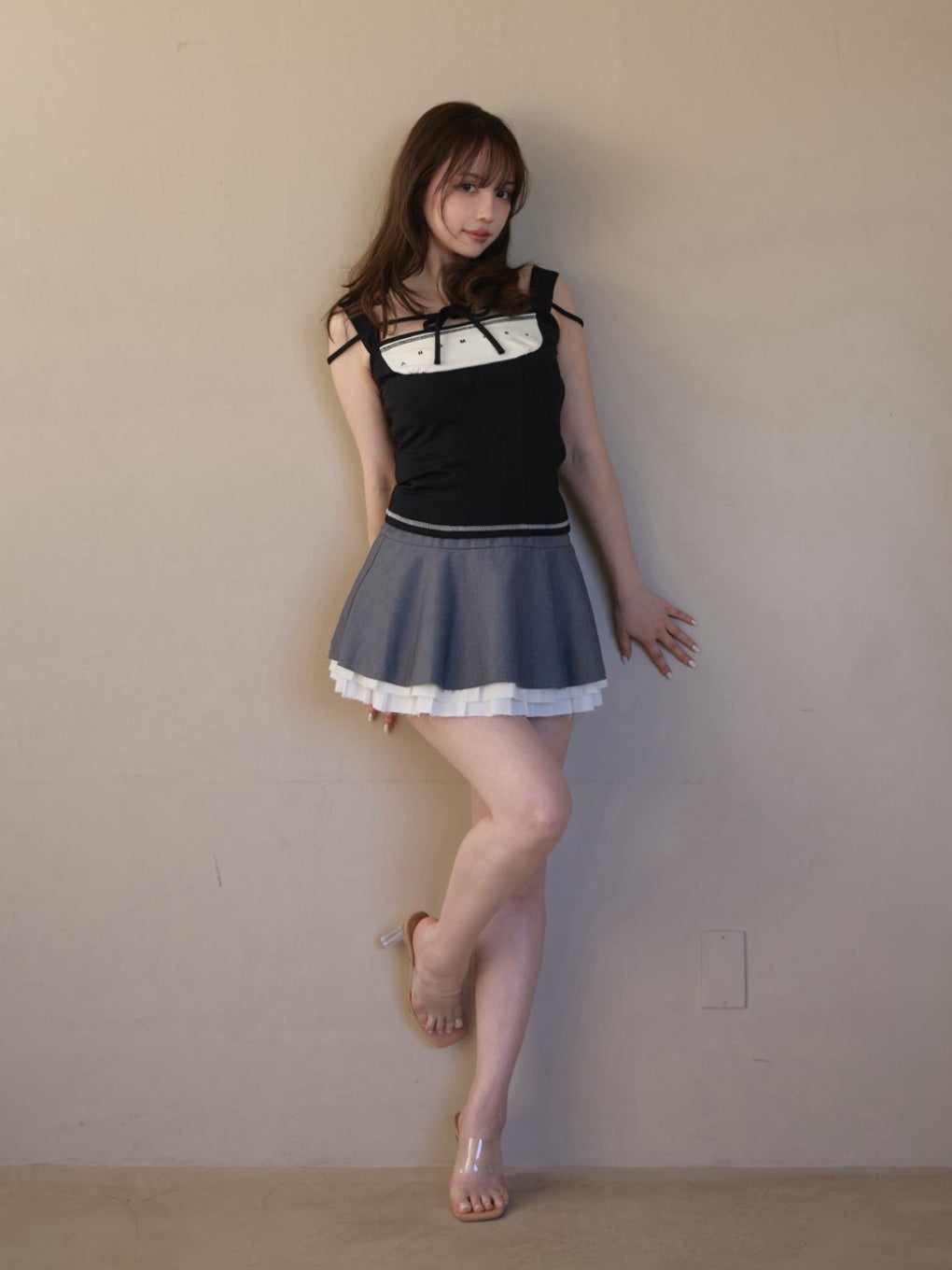 ANDMARY】Chuchu flare mini skirt