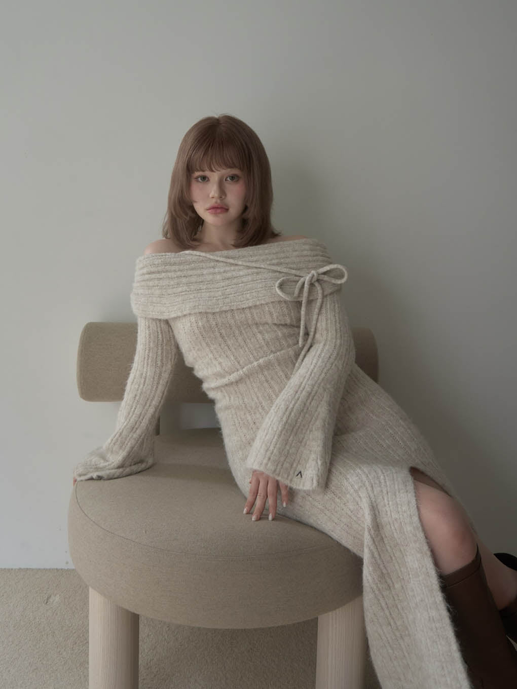 Yvie offshoulder knit dress