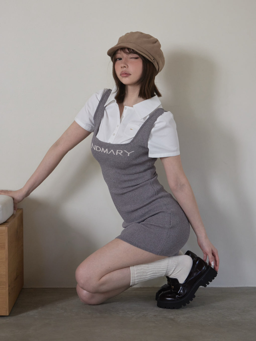 Mew shirts set mini dress