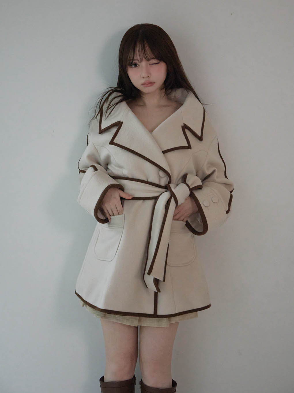 Ange wool short coat
