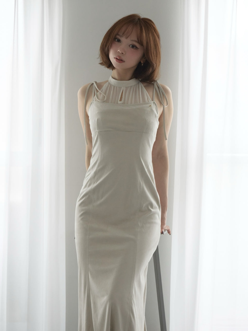 ☘️最安値☘️新品未使用☘️ Anju sheer long dress ANDMARY】Anju sheer long dress