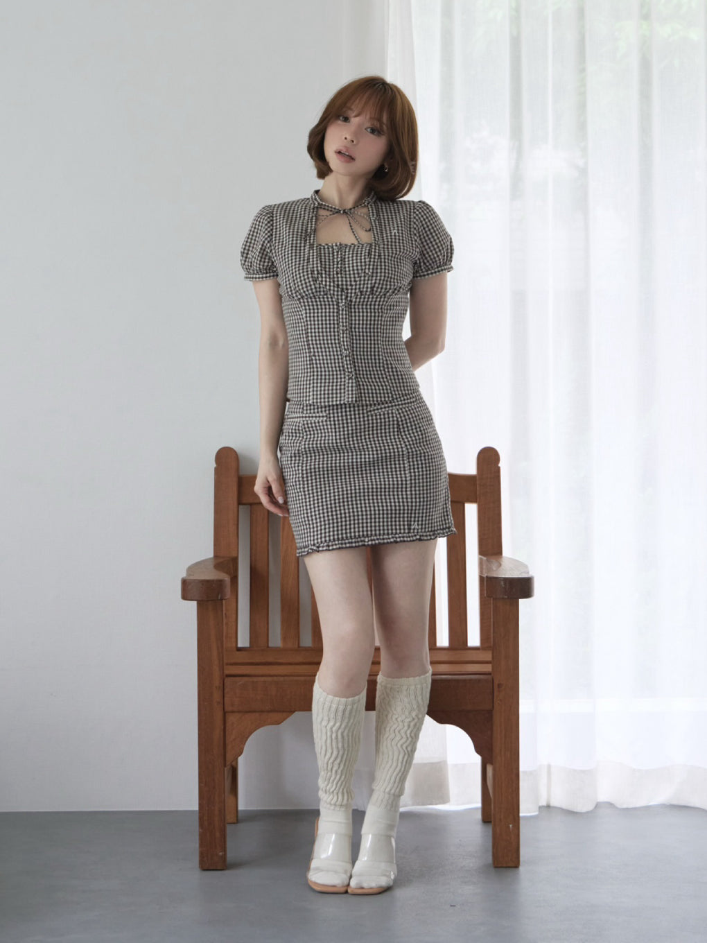 Rebecca gingham check set up
