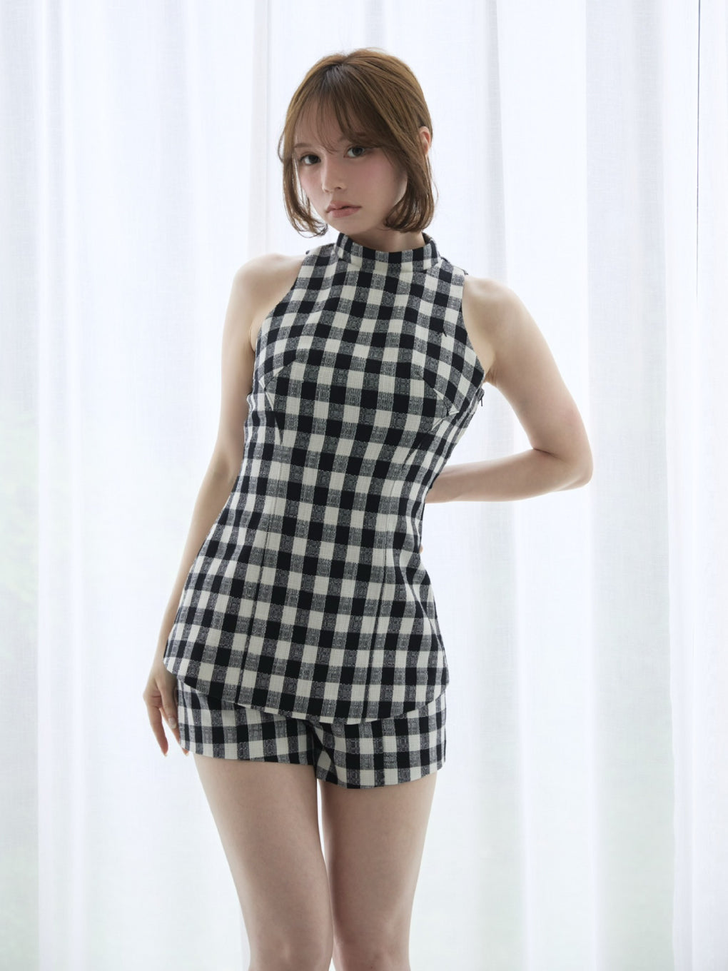Abbie gingham check set up