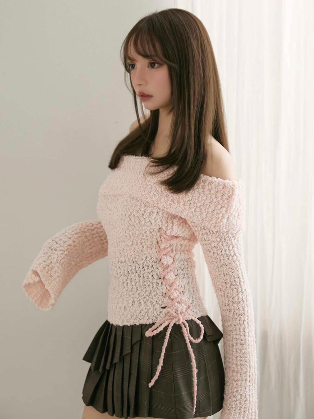 Gia lace up knit