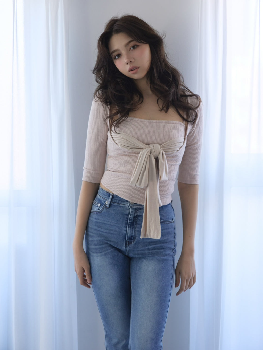 andmary Bella ribbon tops 新品未使用 ANDMARY】Stella ribbon tops