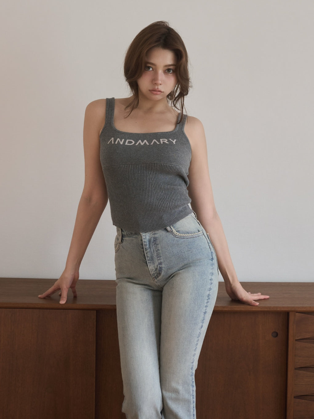 ANDMARY】Mary logo tank