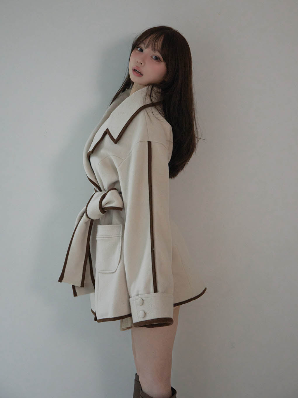 Ange wool short coat