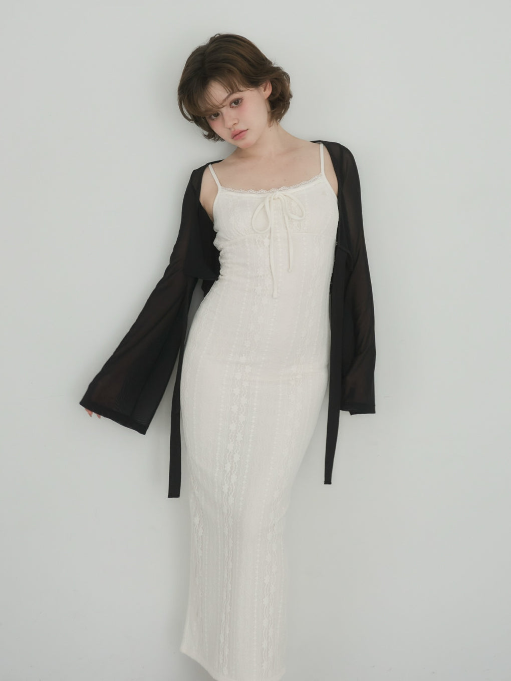 Aria flower set long dress