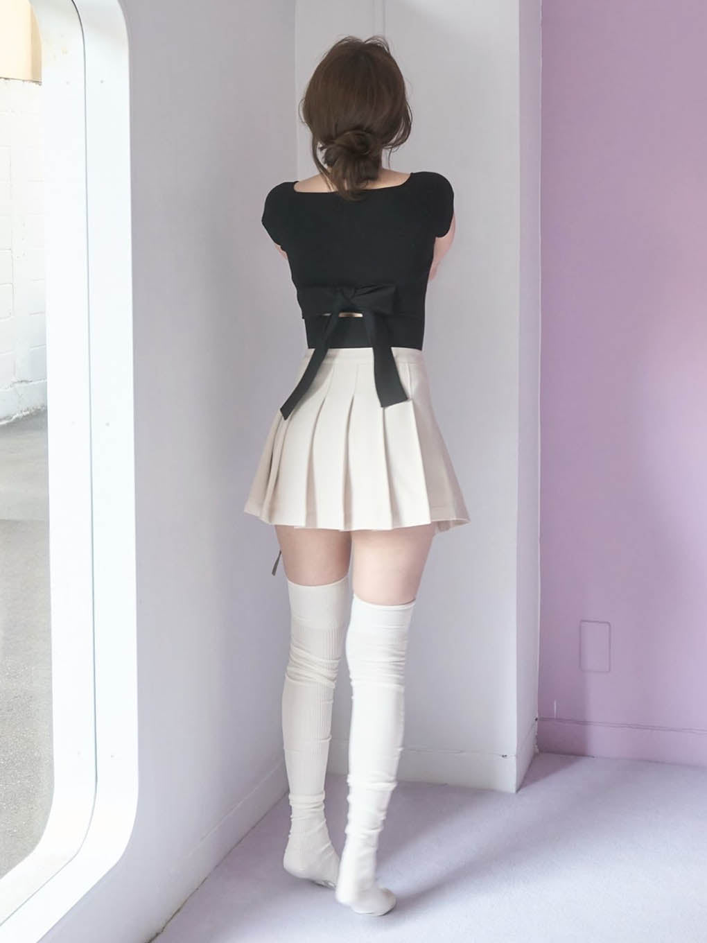 Sonia lace up mini skirt