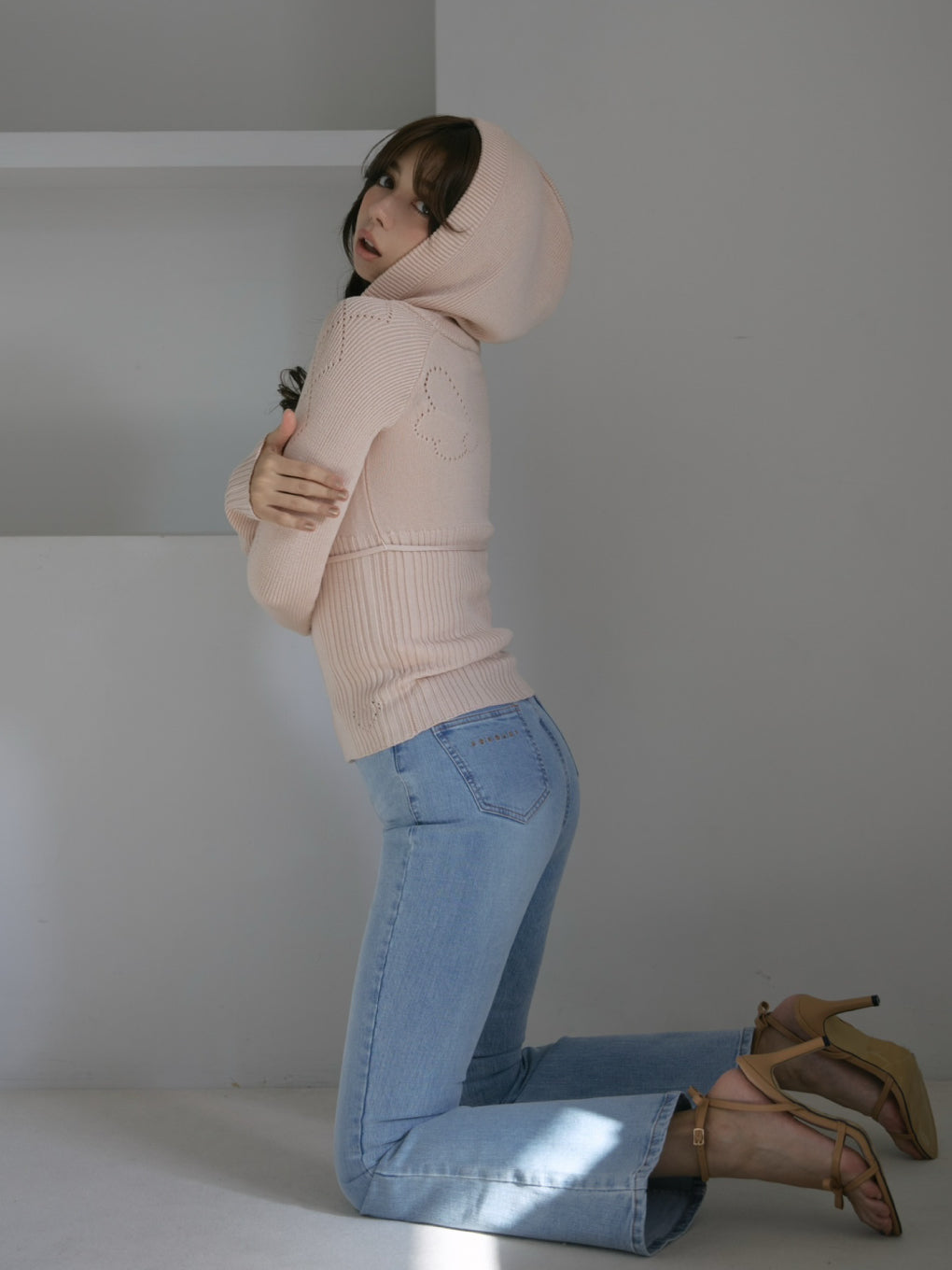 ANDMARY】Angel crochet hood tops