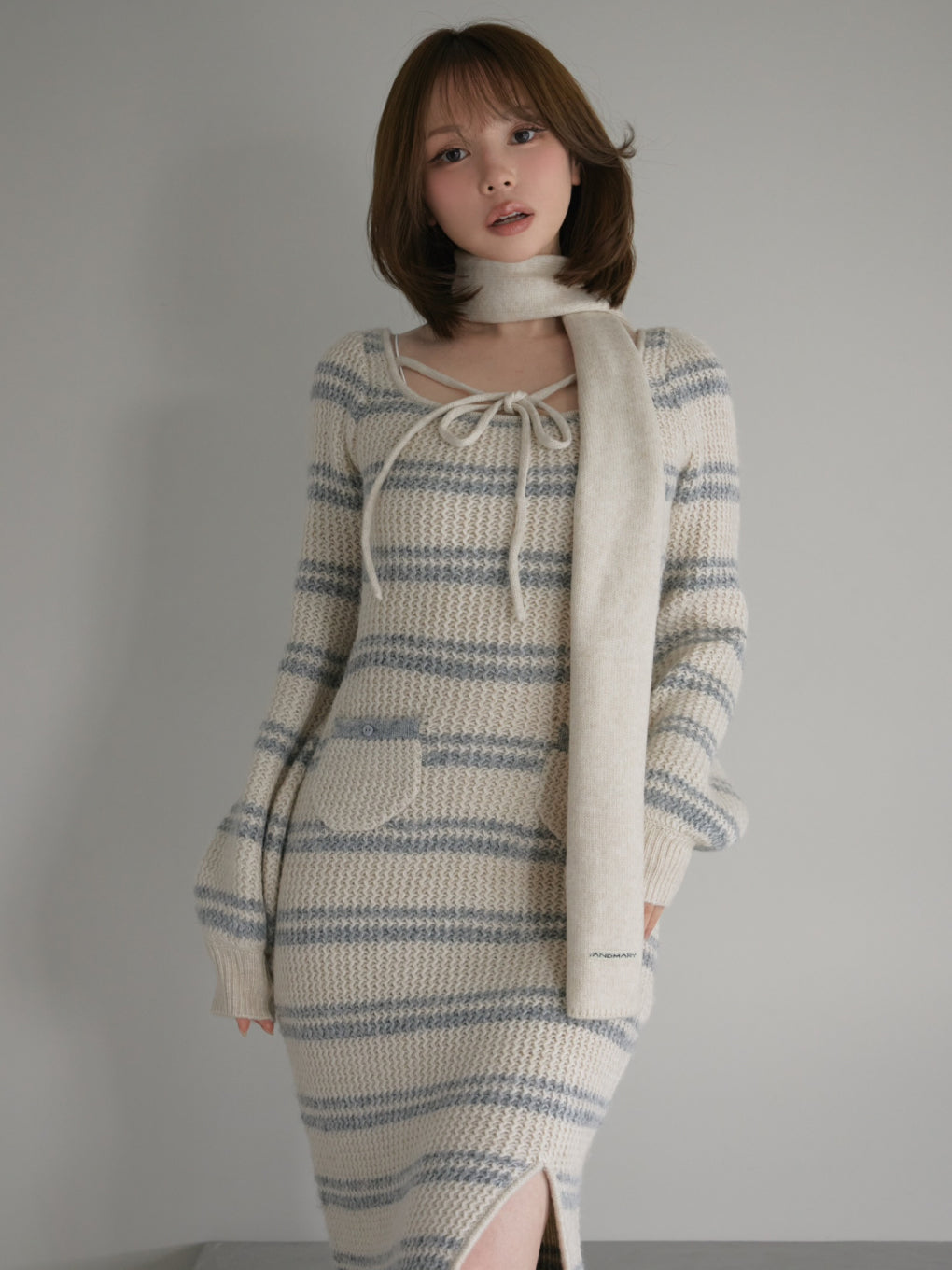 Stacy border long dress