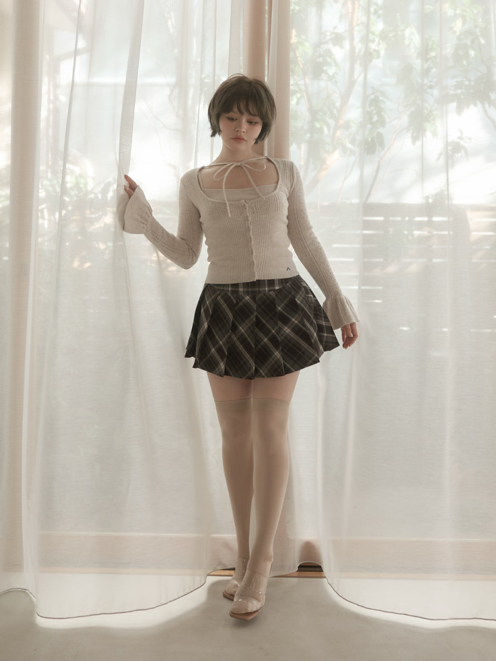 トップス andmary Raelynn knit tops beige ANDMARY】Realynn knit tops