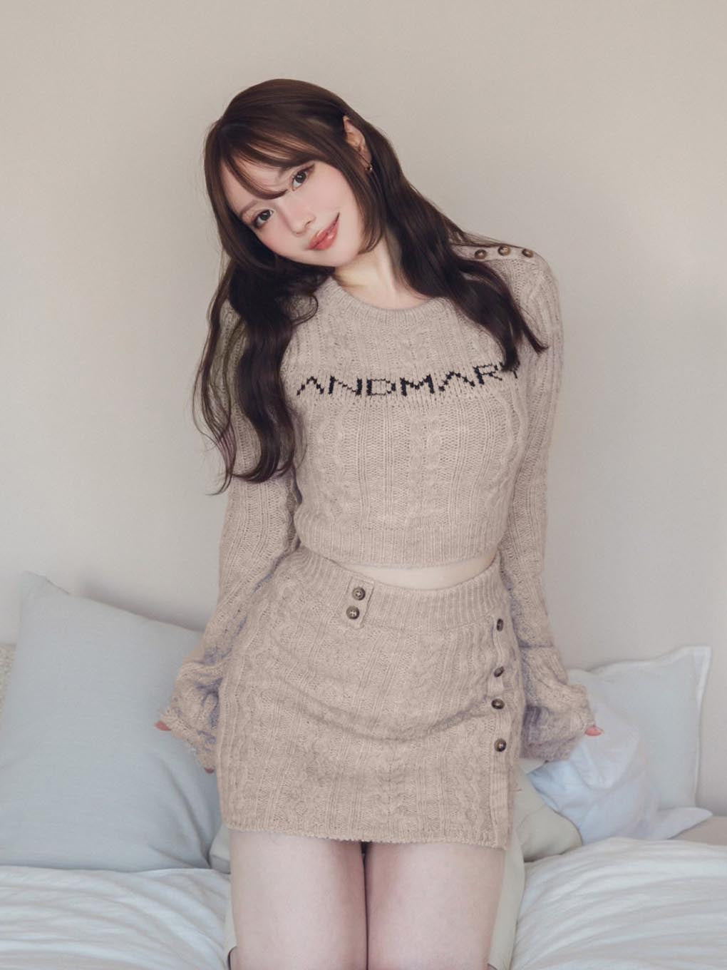 Marie knit set up andmaryアンドマリー
