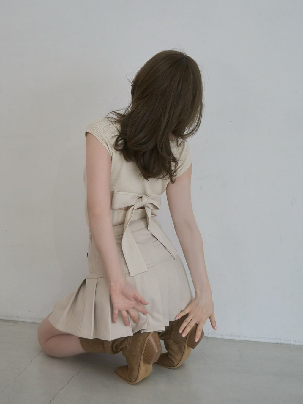 andmary リボンニット ANDMARY】Elle ribbon knit tops
