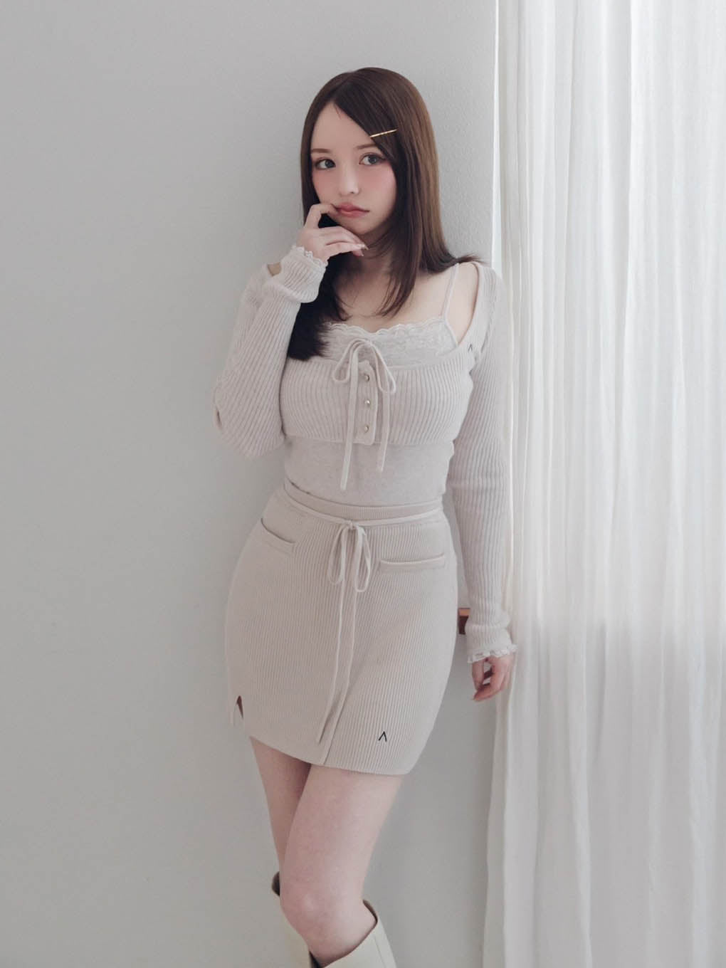 新品未使用品ですandmary Blenda knit set up beige