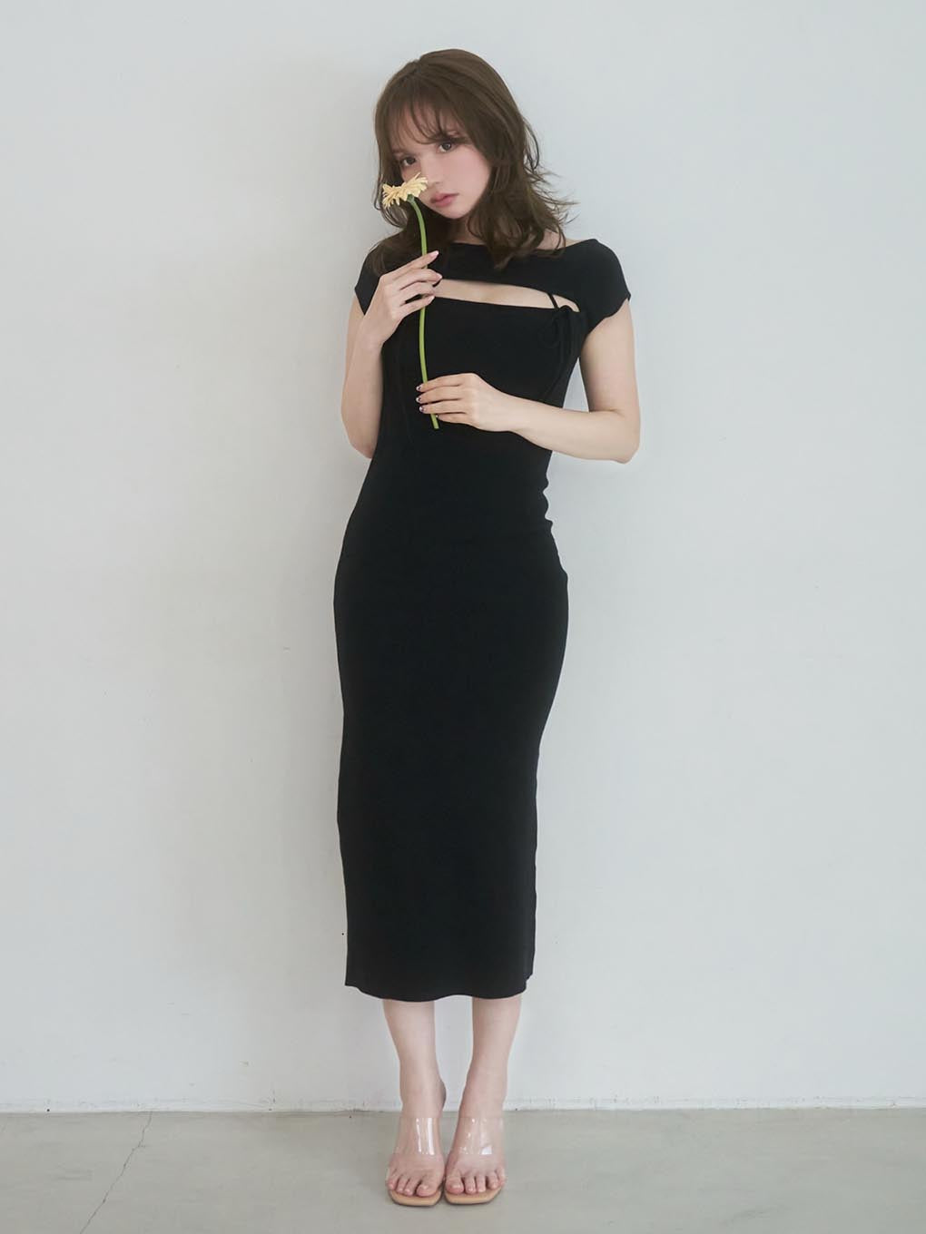 Bebe ribbon knit dress