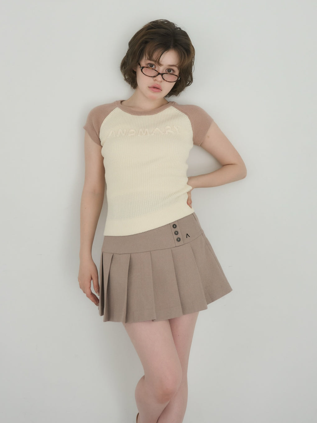 ANDMARY】Heidi pleats mini skirt