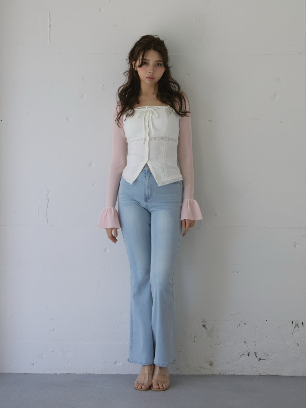 ANDMARY】Kiki lace cardigan set tops
