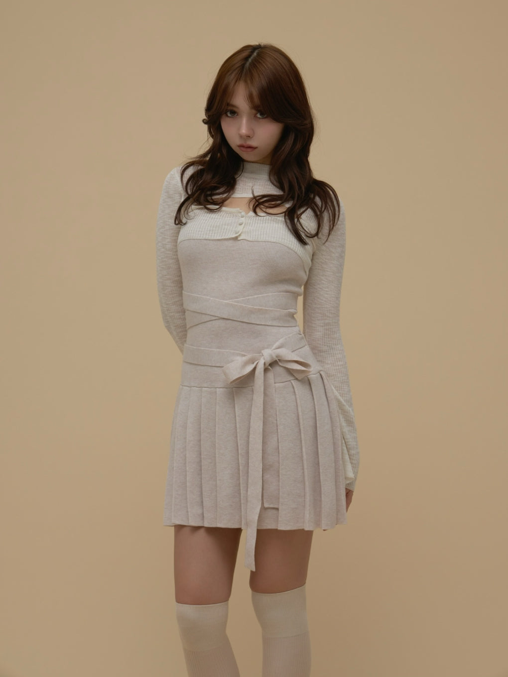 ANDMARY】Mimi ribbon mini dress