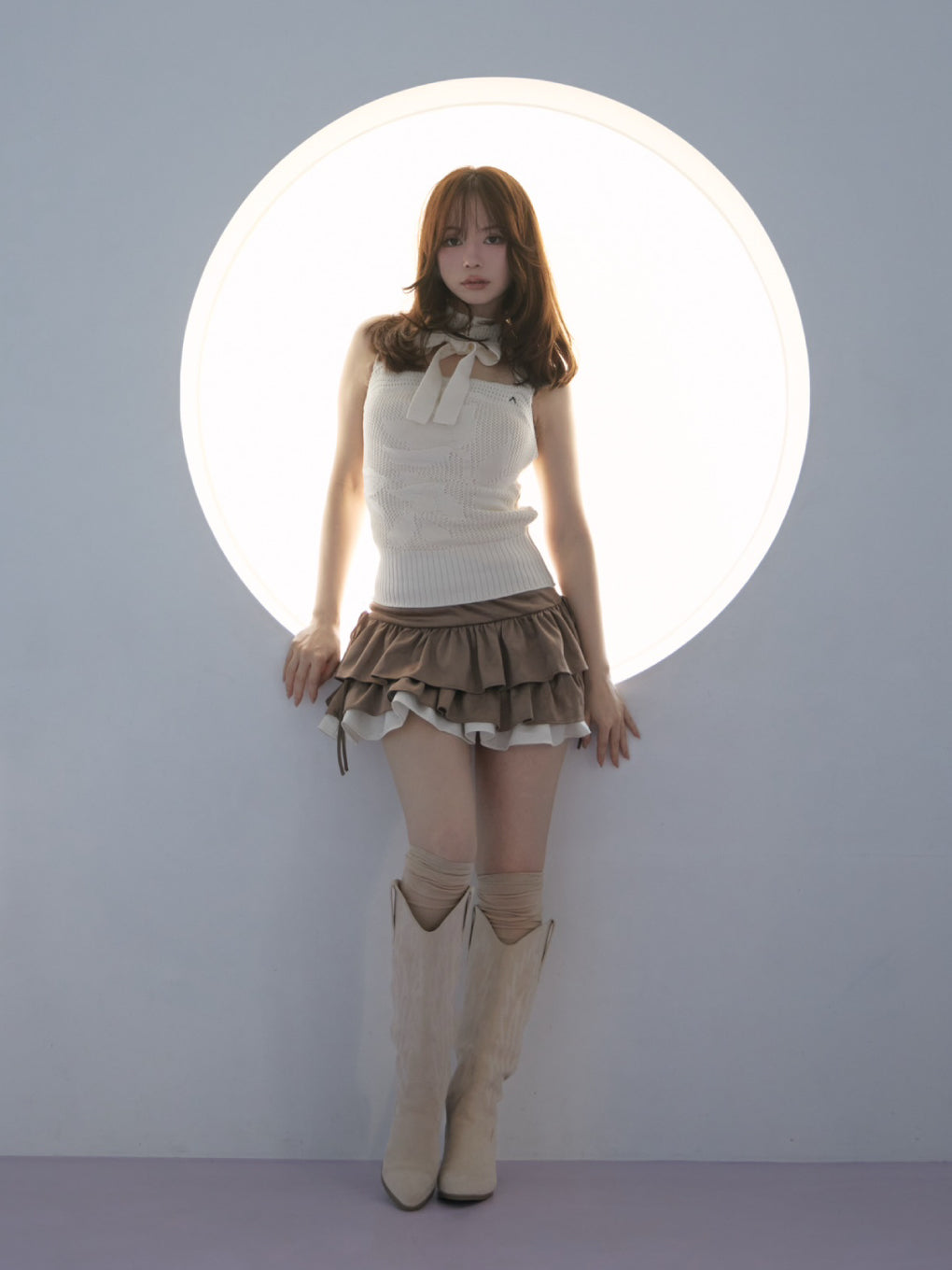 トップス Avrill ribbon tops andmary ivory ANDMARY】Avrill ribbon tops