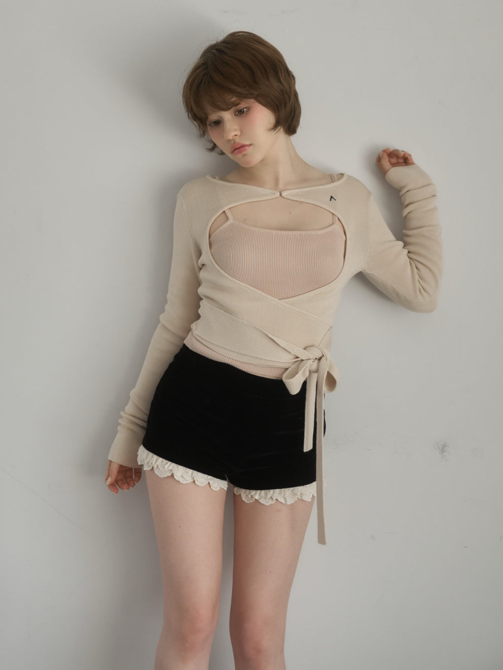 ANDMARY】Ballet ribbon set tops