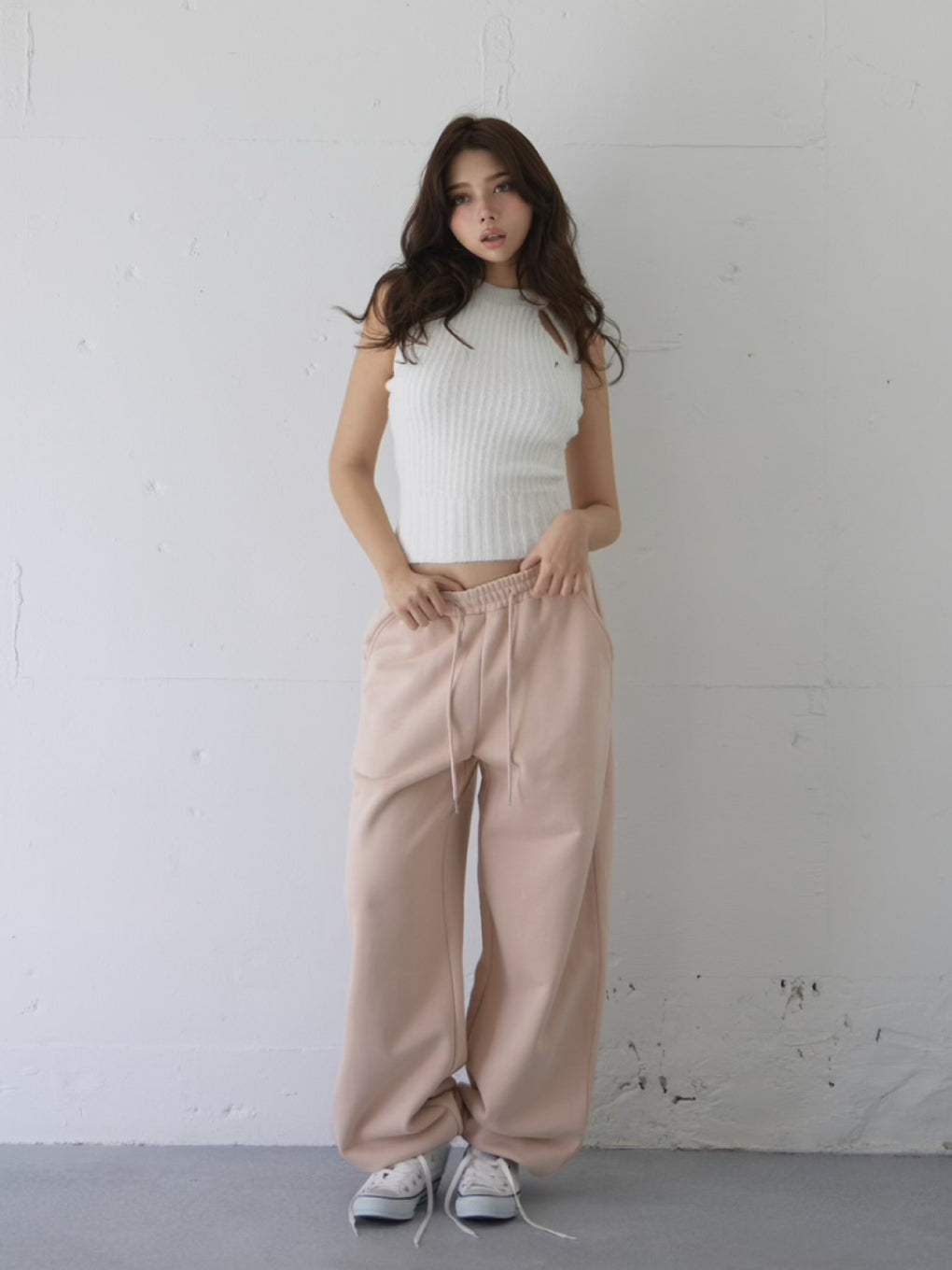 u Zoff slit tank アンドマリー andmary ホワイト ANDMARY】Zoff slit tank