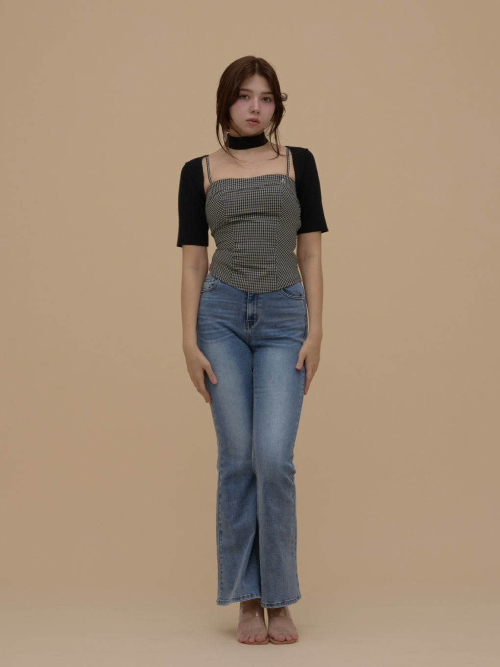 ANDMARY】Nancy check set tops