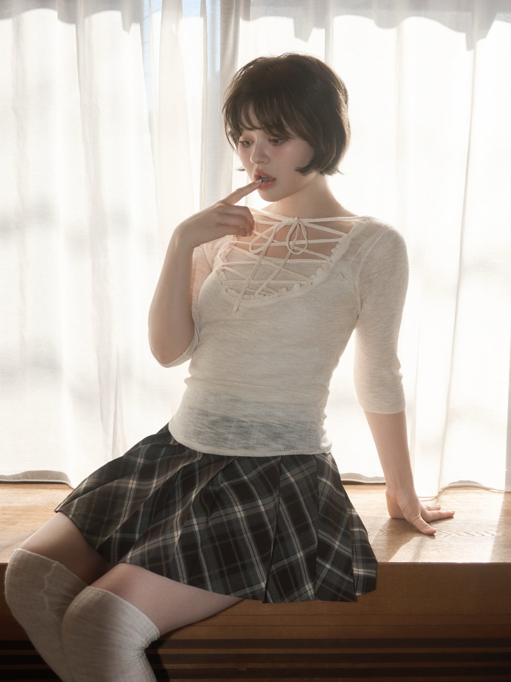 ANDMARY】Karlie check set up