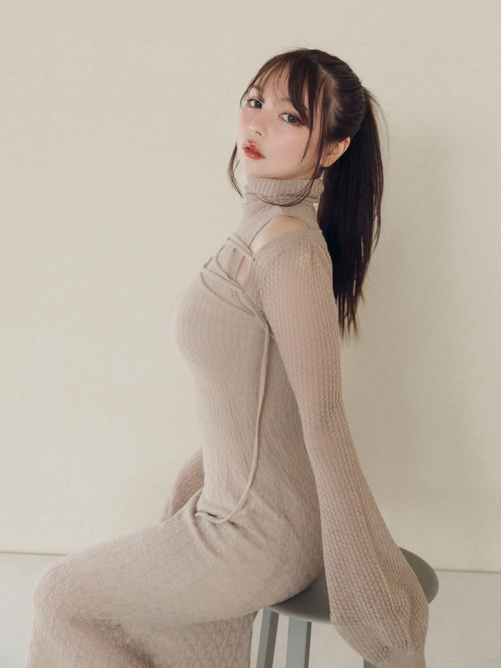 Sophie seethrough knit dress