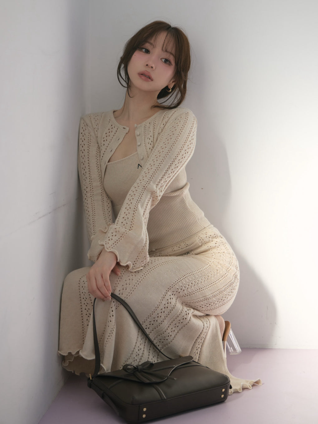ワンピース Layla knit set up ANDMARY】Layla knit set up