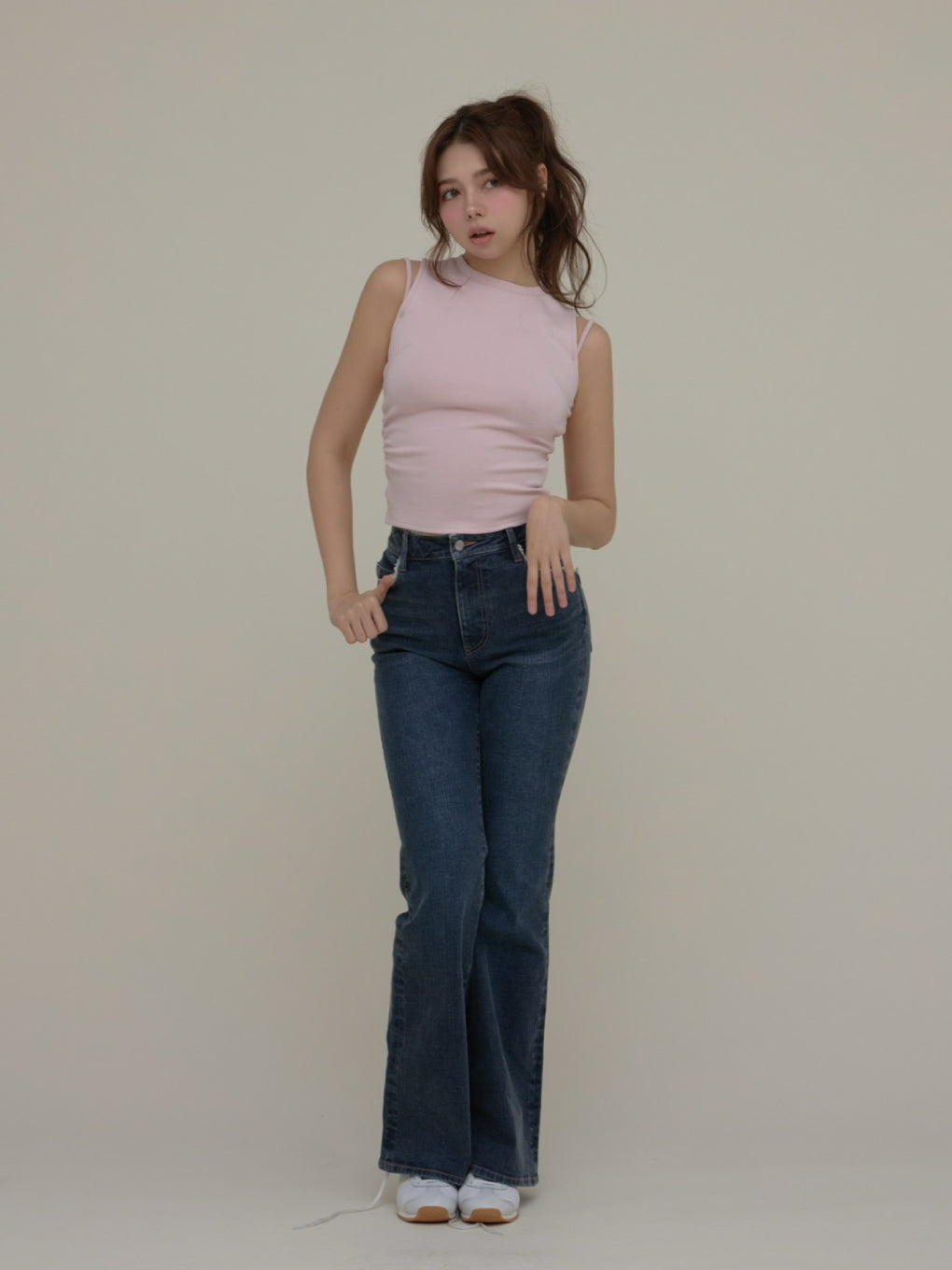 ANDMARY】Heart stitch denim