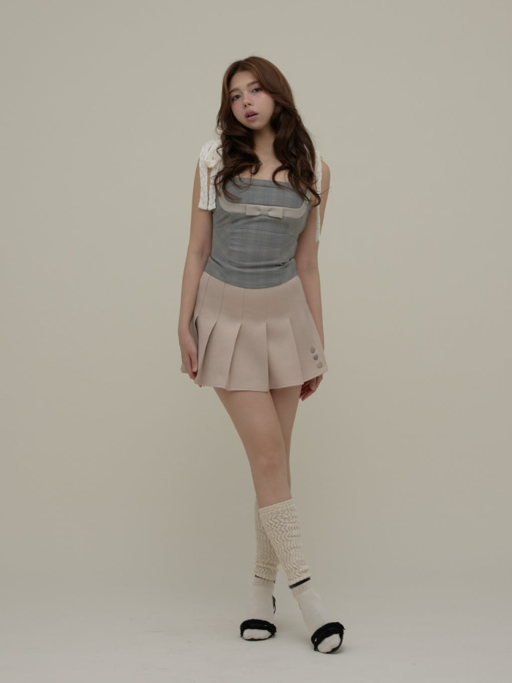 Sorin pleats mini skirt