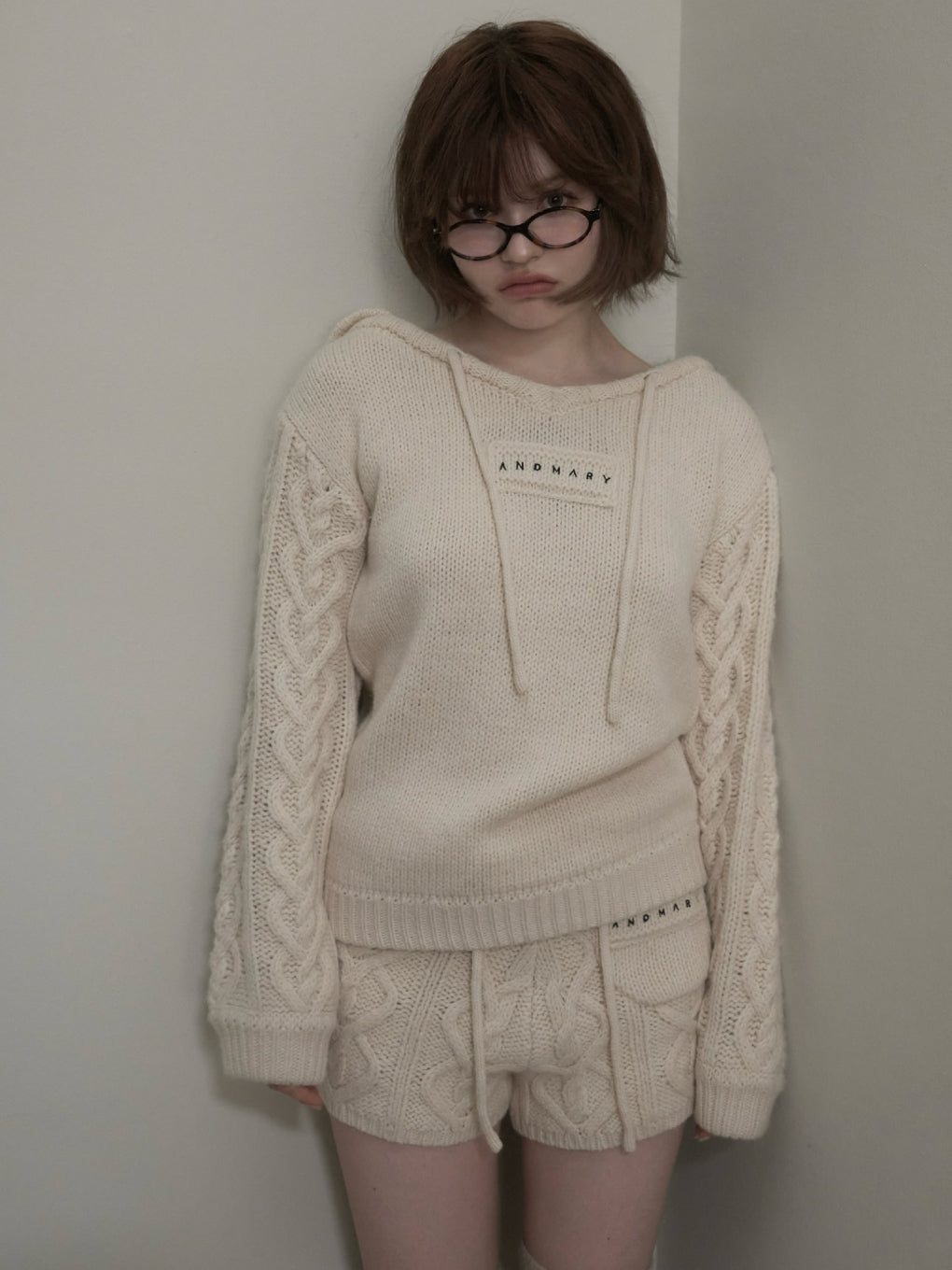 ANDMARY】Mou loose knit set up